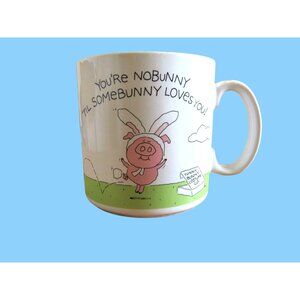 You're Nobunny Ti'l Somebunny Loves You Funny Bunny Stoneware Mug By American Gr